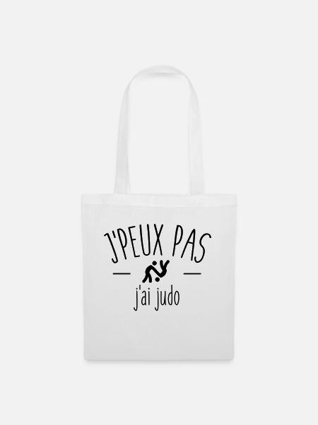 Je peux pas j'ai judo - Sac en tissu - blanc