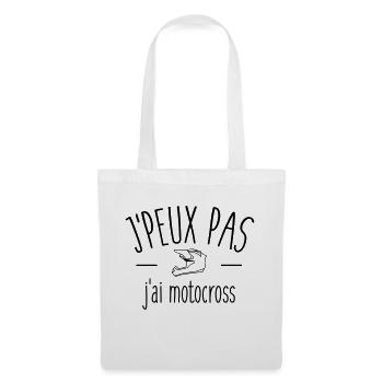 Je peux pas j'ai motocross - Sac en tissu - blanc - Devant