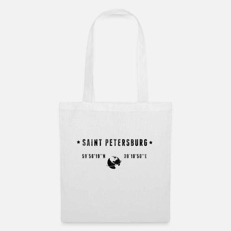 St Petersburg - Stoffbeutel - Weiß