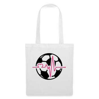 football pouls, J'adore Le Football - Sac en tissu - blanc - Devant