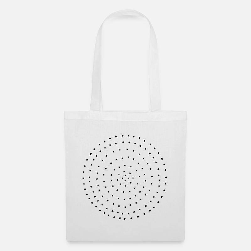 Punkte Kreis dots Muster Geschenk gepunktet - Stoffbeutel - Weiß
