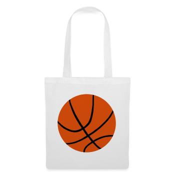 Un basket-ball - Sac en tissu - blanc - Devant