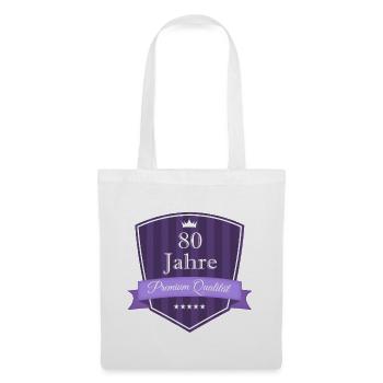 Premium 80 lila - Stoffbeutel - Weiß - Vorne