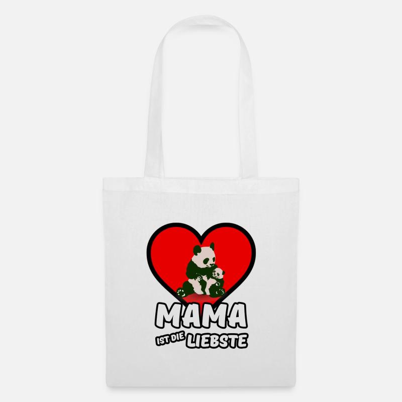 Mama ist die Liebste - Mutter, Muttertag, Geschenk - Stoffbeutel - Weiß