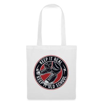Keep It Real Old School Sneakers Logo - Tote Bag - white - Front