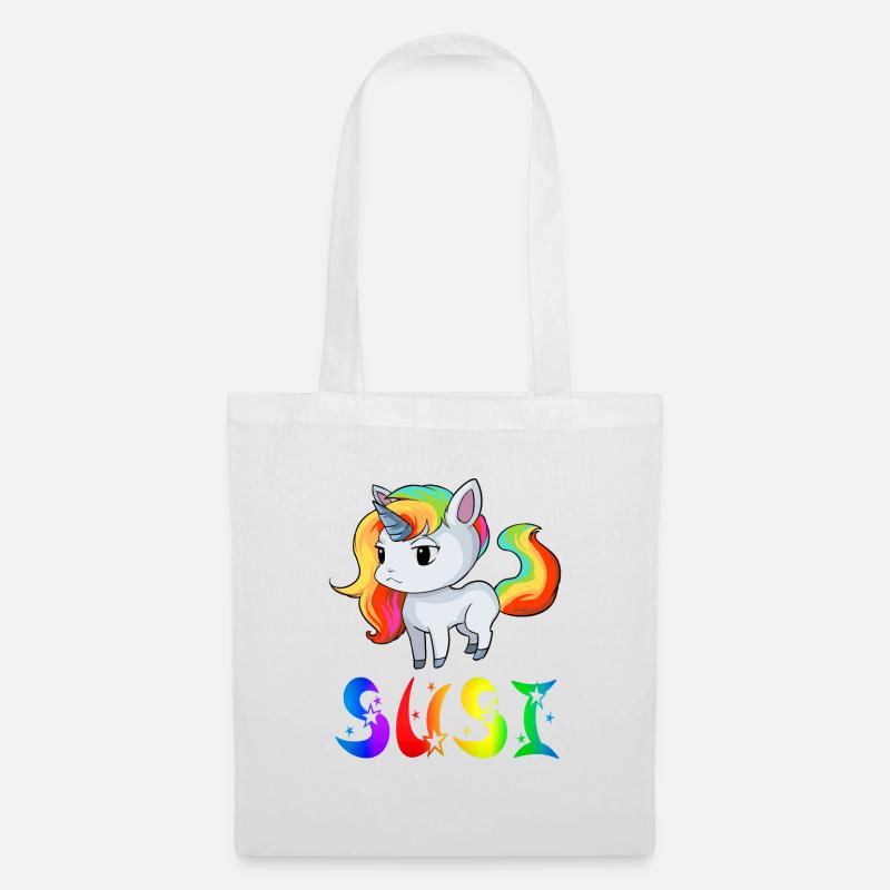 Susi Einhorn - Stoffbeutel - Weiß