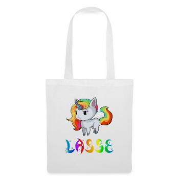 Einhorn Lasse - Stoffbeutel - Weiß - Vorne