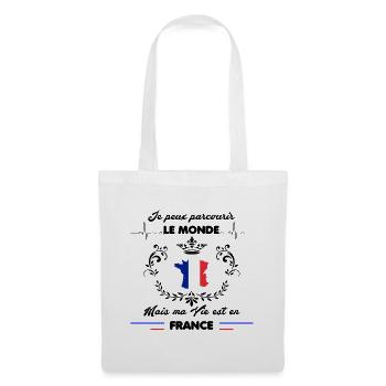 MA VIE EST EN FRANCE - Sac en tissu - blanc - Devant