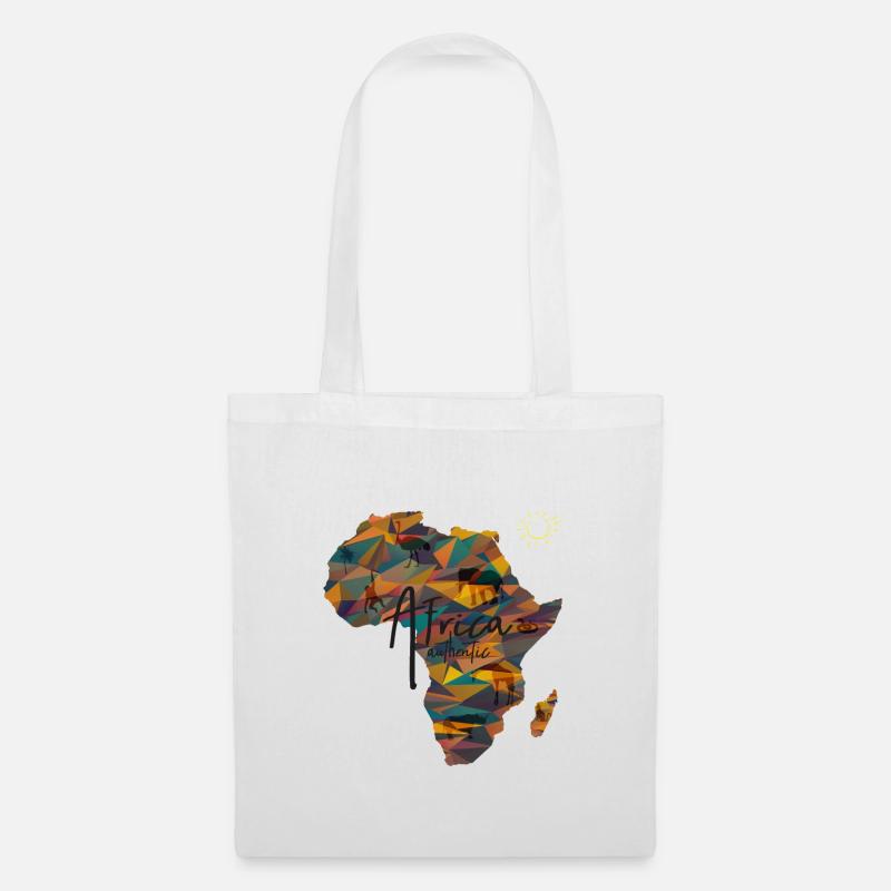 Afrika Kontinent - Stoffbeutel - Weiß