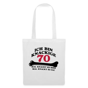 Birthday - I'm 70 Crunchy - Tote Bag - white - Front