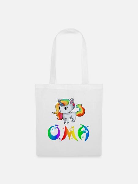 Einhorn Oma - Stoffbeutel - Weiß