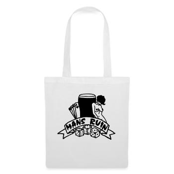 1 colour - mans ruin pin up girl sex drugs rock n - Tote Bag - white - Front