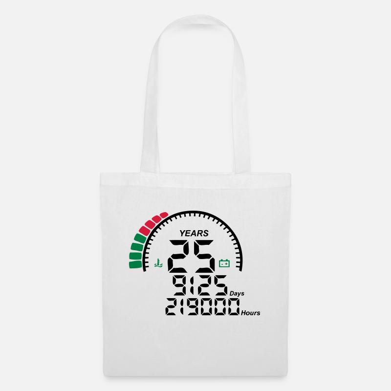 years 25 years anniversary meter - Tote Bag - white