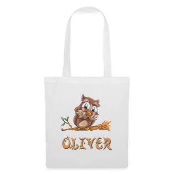 Hibou Oliver - Sac en tissu - blanc - Devant