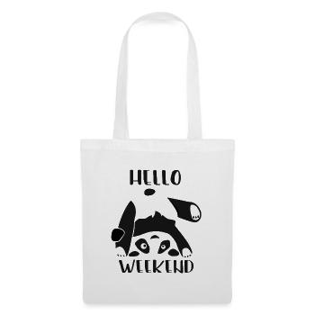 hello weekend, panda, bear - Tote Bag - white - Front