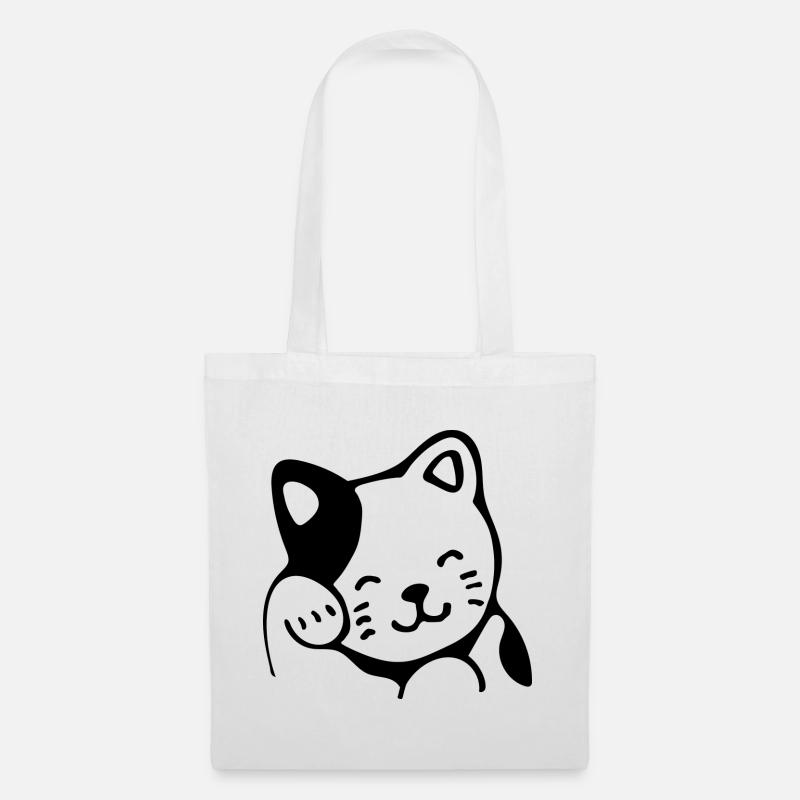 cat - Tote Bag - white