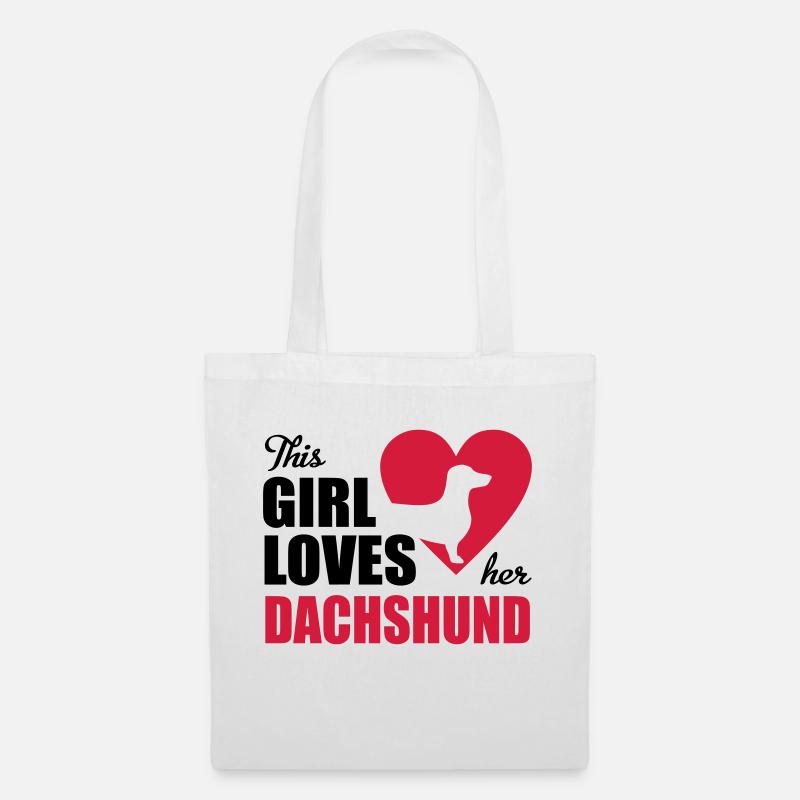 dachshund - Tote Bag - white