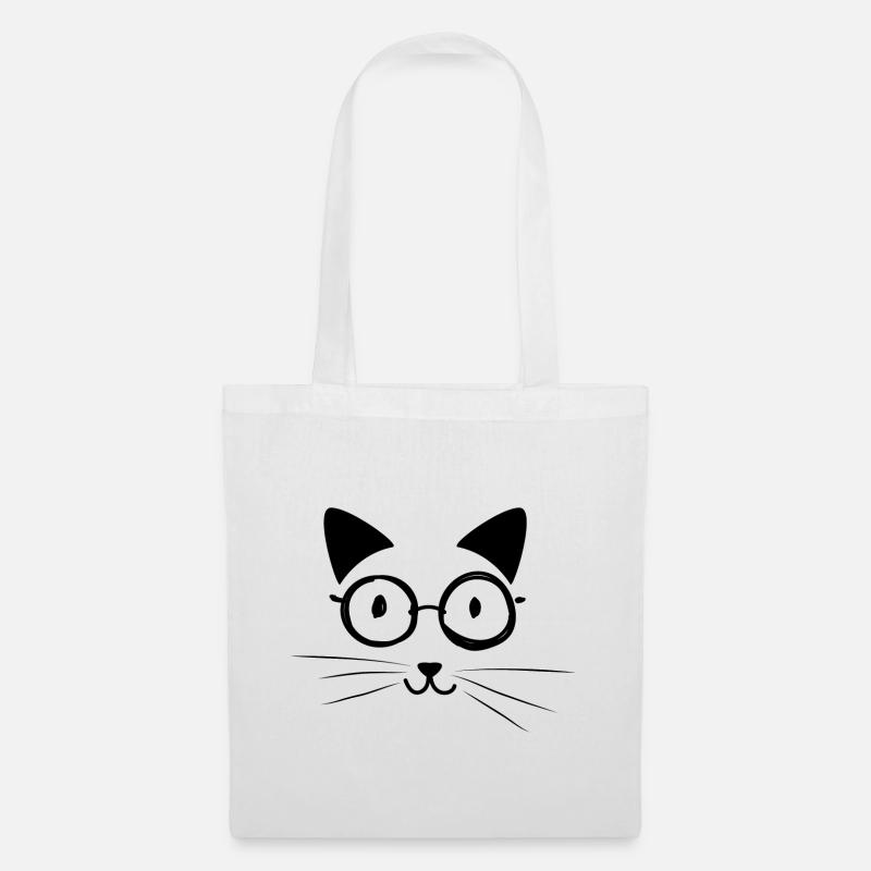 funny cat face cat kitten gift - Tote Bag - white