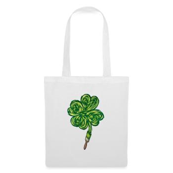 Clover - "I make my own luck" - Stoffbeutel - Weiß - Vorne