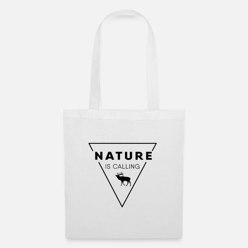 Die Natur ruft - Stoffbeutel - Weiß