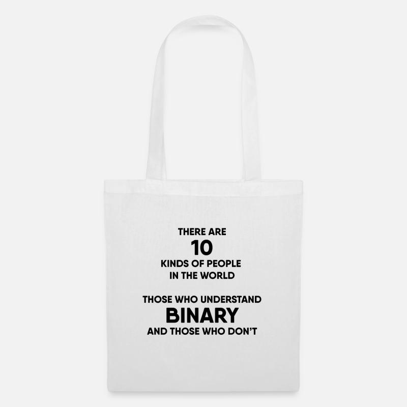 Informatique - système binaire - Sac en tissu - blanc