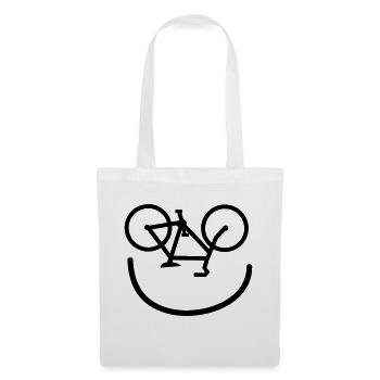 laughing bike cyclist bike cycling cycling - Tote Bag - white - Front