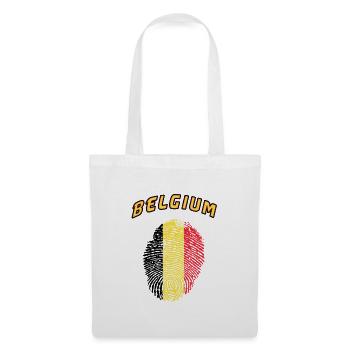 Belgique Empreinte / Drapeau cadeau - Sac en tissu - blanc - Devant