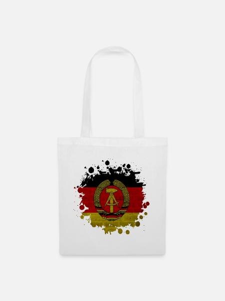 DDR Fleck Klecks / Geschenk Flagge Ostdeutschland - Stoffbeutel - Weiß