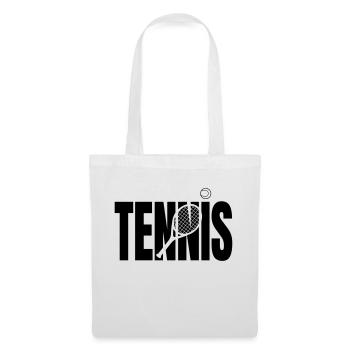 Cadeau pour les joueurs de tennis - Sac en tissu - blanc - Devant