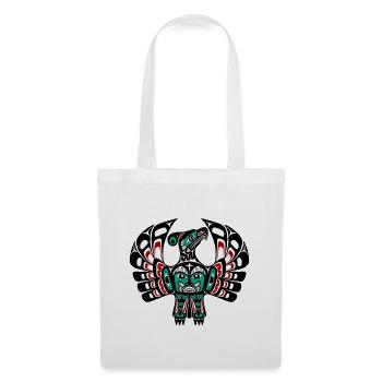 Côte du Pacifique Nord-Ouest Art Haïda Thunderbird - Sac en tissu - blanc - Devant