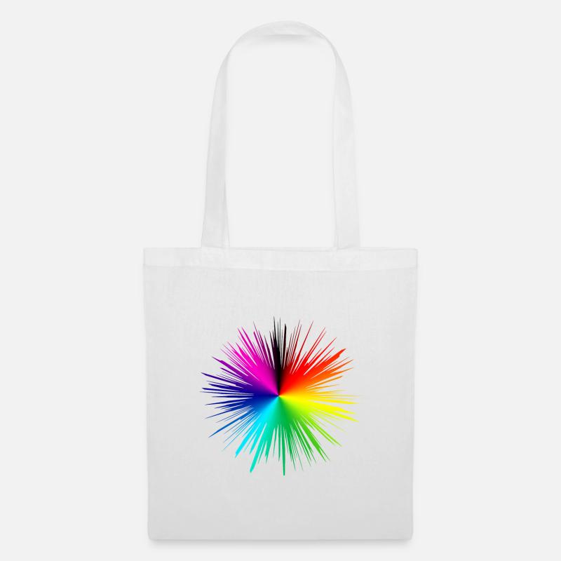 Explosion de couleur rafale radiale - Sac en tissu - blanc
