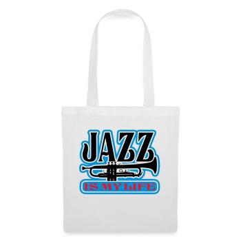 jazz is my life - Sac en tissu - blanc - Devant