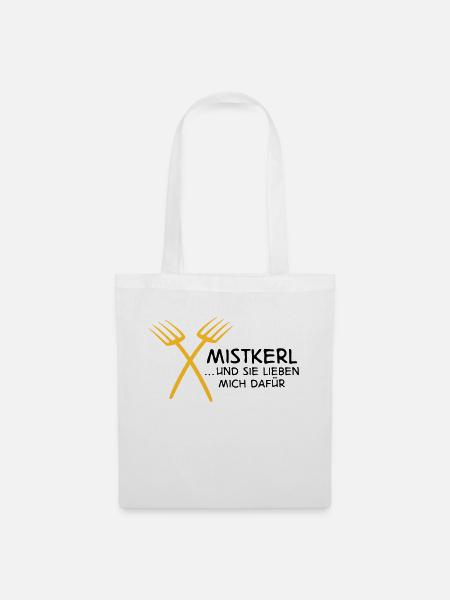 Mistkerl - Stoffbeutel - Weiß