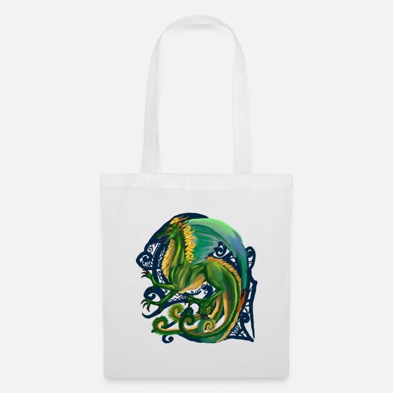 Drachen - Stoffbeutel - Weiß