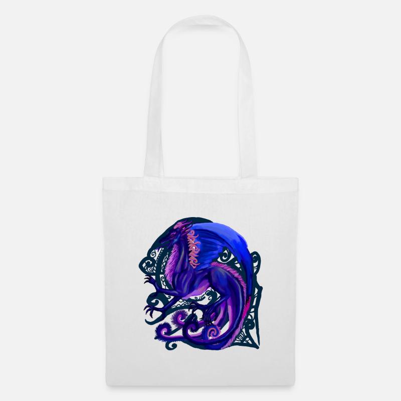 blue dragon - Tote Bag - white