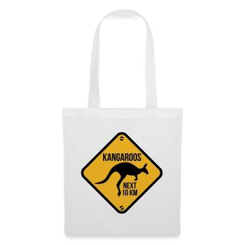 australie - australia - kangourou - Sac en tissu - blanc - Devant