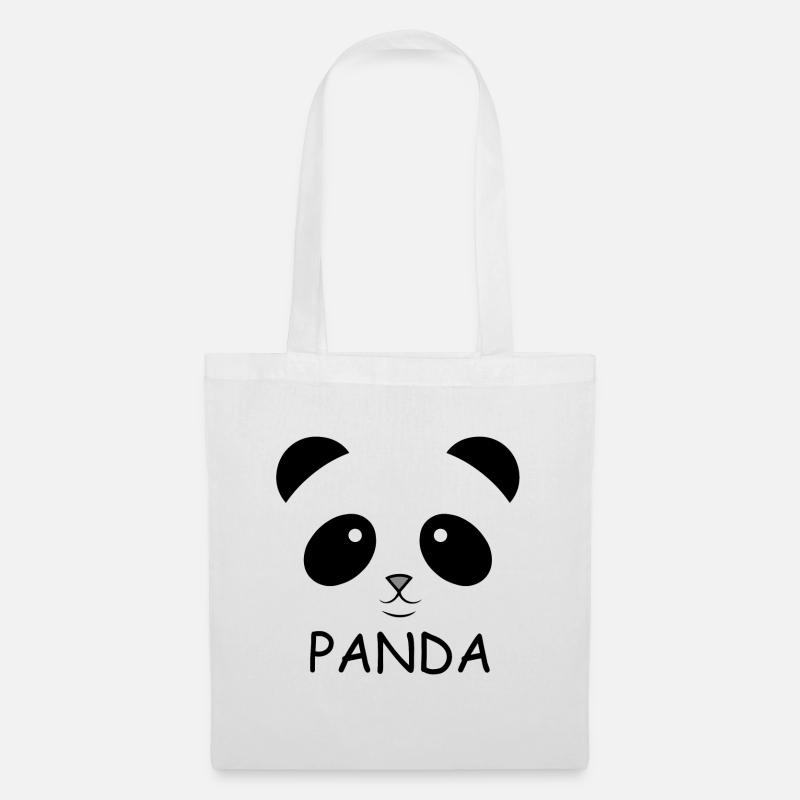 Panda - Stoffbeutel - Weiß