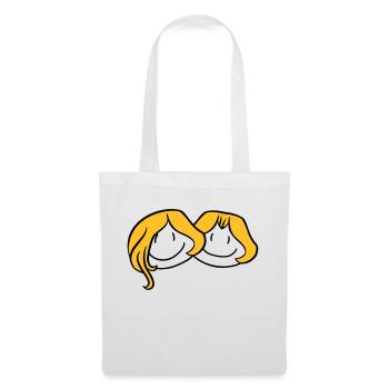 sœurs tête visage petite amie 2 amis équipe ge - Sac en tissu - blanc - Devant
