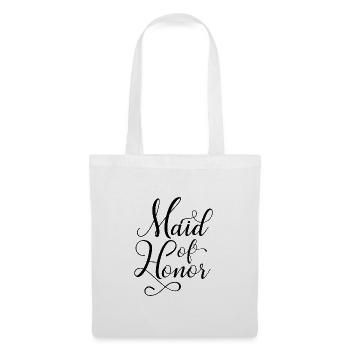 Design Floral Éclat Nature "Maid of Honor" - Sac en tissu - blanc - Devant