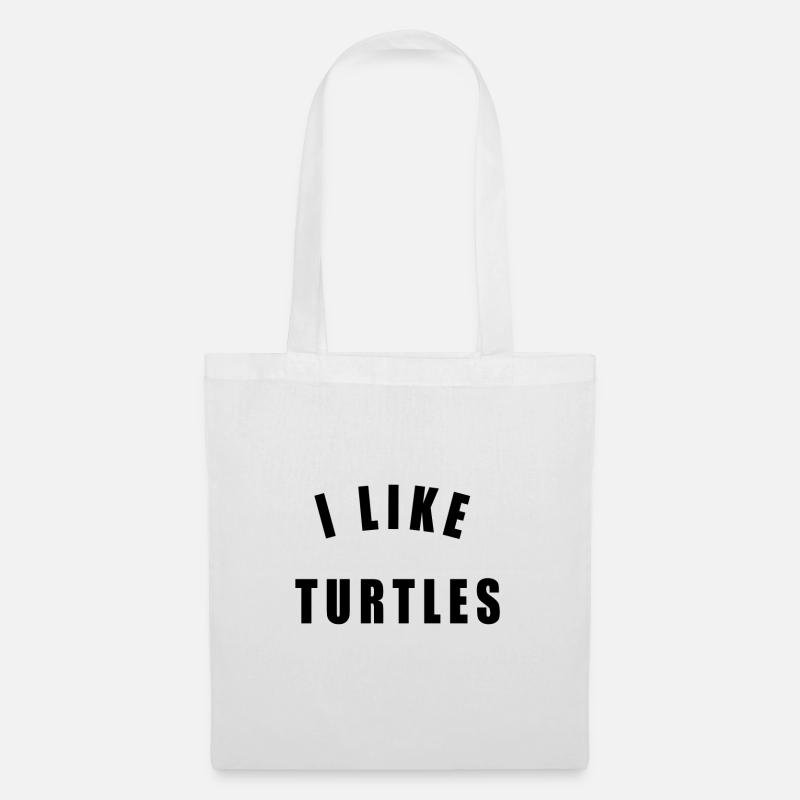 ICH MAG SCHILDKRÖTEN! GESCHENKIDEE - Stoffbeutel - Weiß