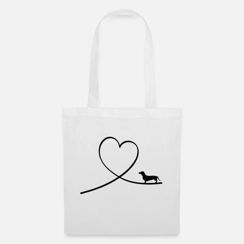 Dachshund I Dackelliebhaber Geschenk I Hund - Stoffbeutel - Weiß