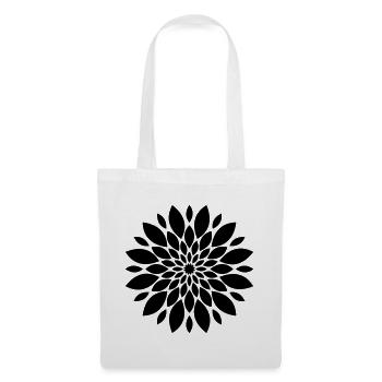 Blüte Mandala Blume Floral - Stoffbeutel - Weiß - Vorne