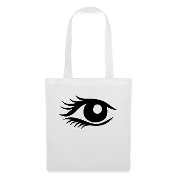 œil - Sac en tissu - blanc - Devant