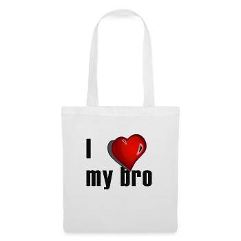 J'aime mon frère - Sac en tissu - blanc - Devant