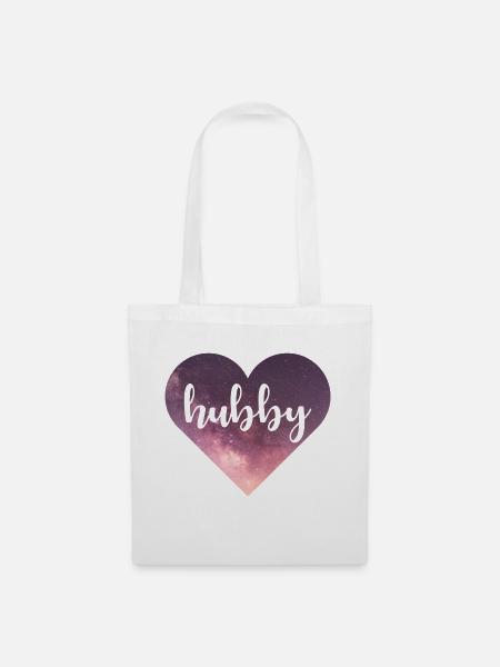 Hubby Galaxy Herz - Stoffbeutel - Weiß