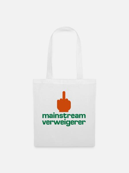 Mainstream-Verweigerer - Stoffbeutel - Weiß