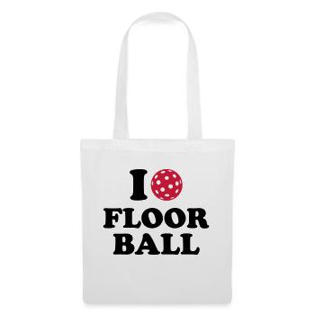I love Floorball - Sac en tissu - blanc - Devant