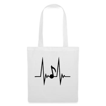 Music Note Pulse - Stoffbeutel - Weiß - Vorne