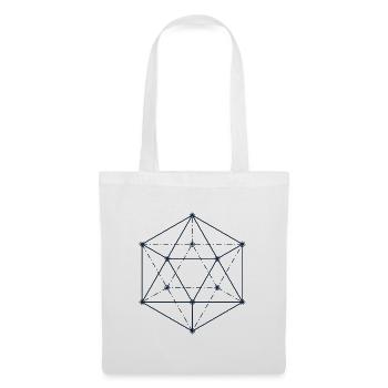 Blue Abstract Geometric Design - Tote Bag - white - Front
