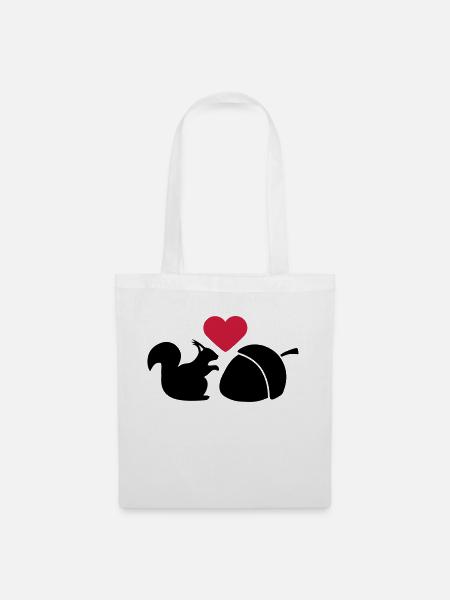 Squirrel Nut Love - Stoffbeutel - Weiß
